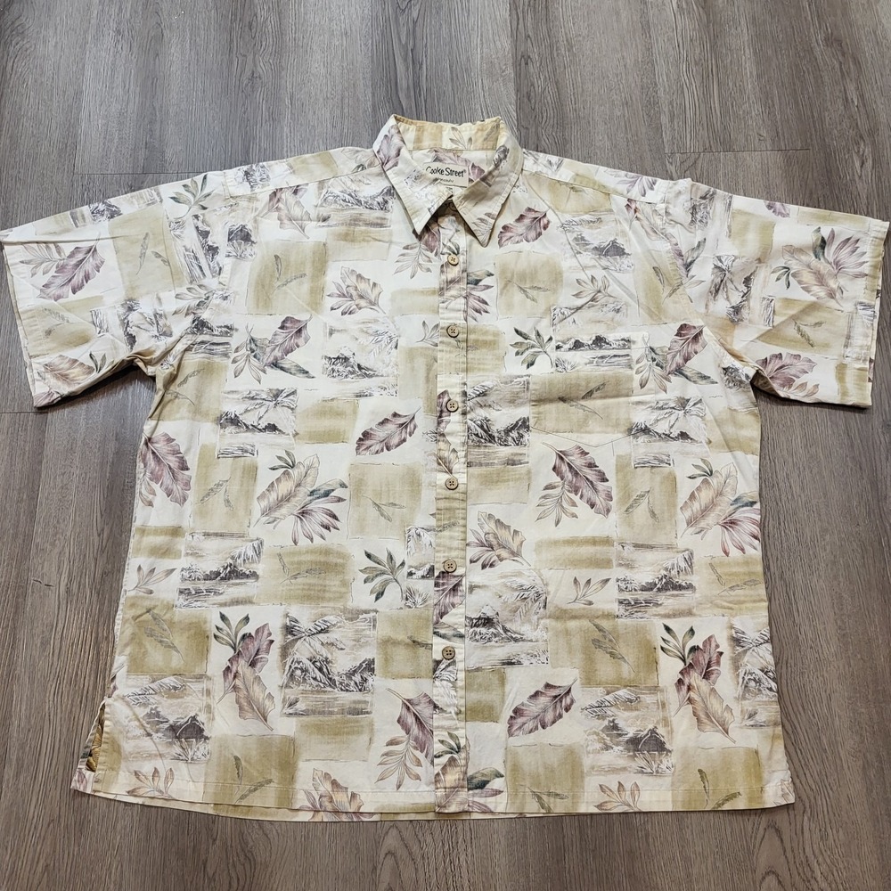 Cooke Street Honolulu Hawaiian Shirt 100% Cotton Size 2XL Made in Indonesia